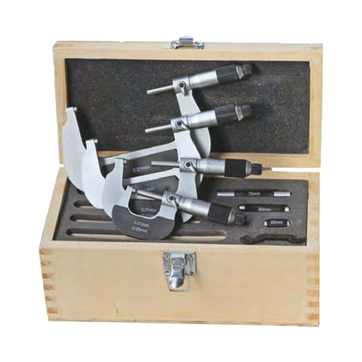 MIB, outside micrometer set, DIN 863. 0-100mm