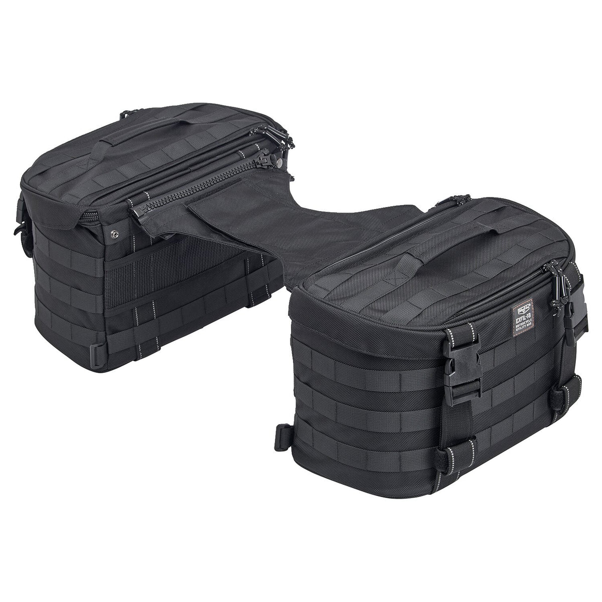 Biltwell, Exfil-18 throw-over saddlebags. Black