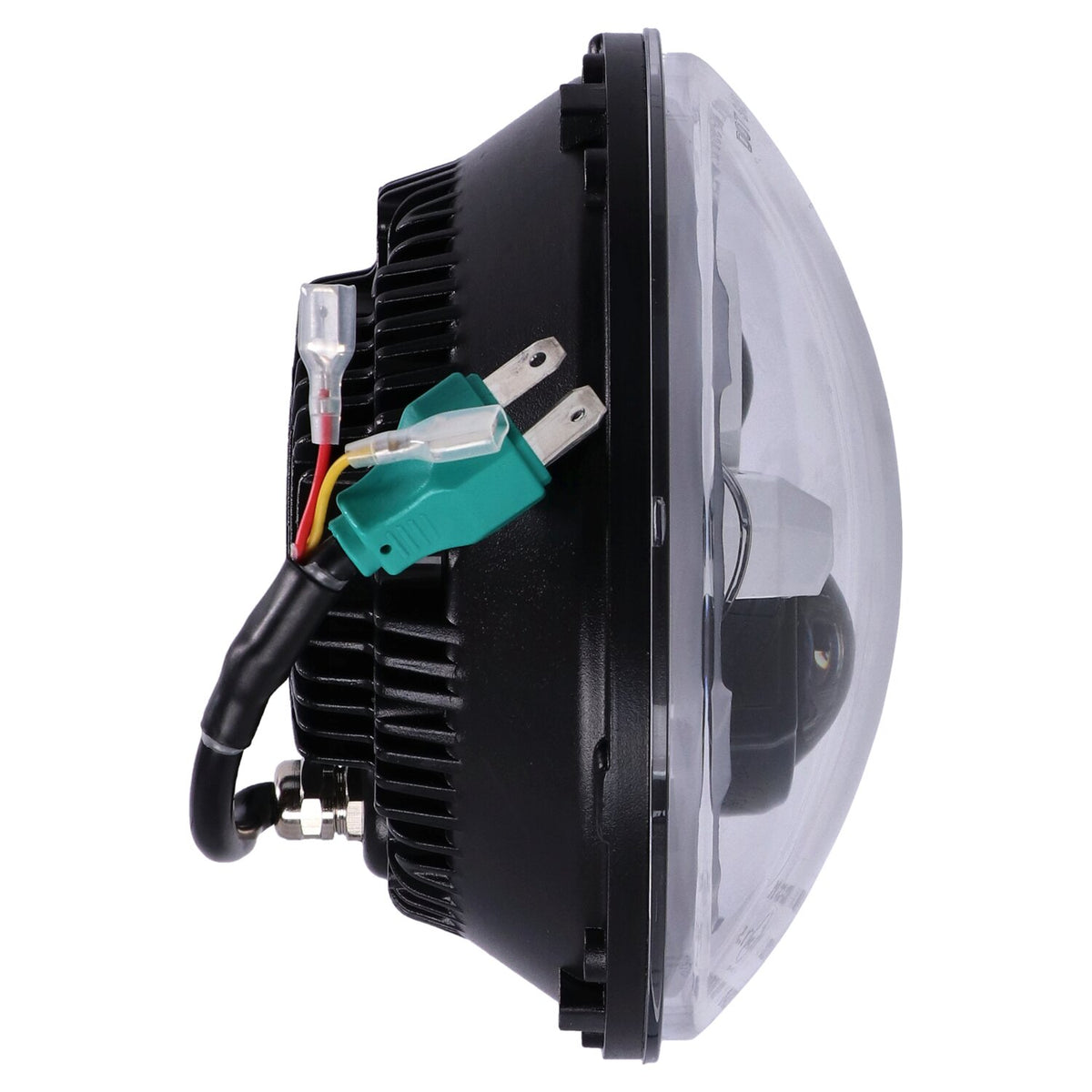 Bright, 7" LED headlamp unit. Black