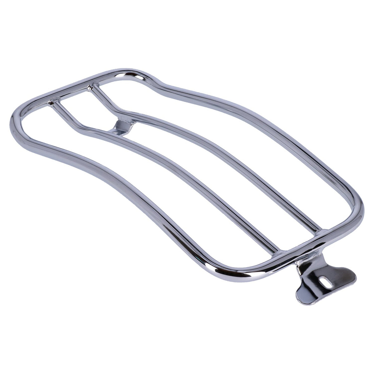 Solo seat luggage rack, 7". Chrome