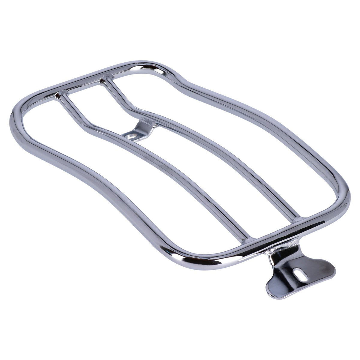Solo seat luggage rack, 7". Chrome