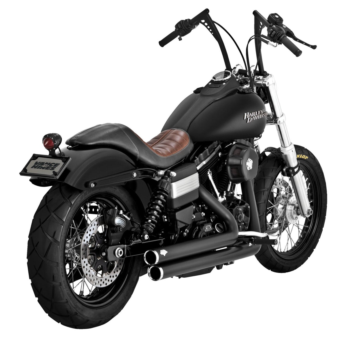 Vance & Hines, 2-1/2" bigshots staggered PCX exhaust. black