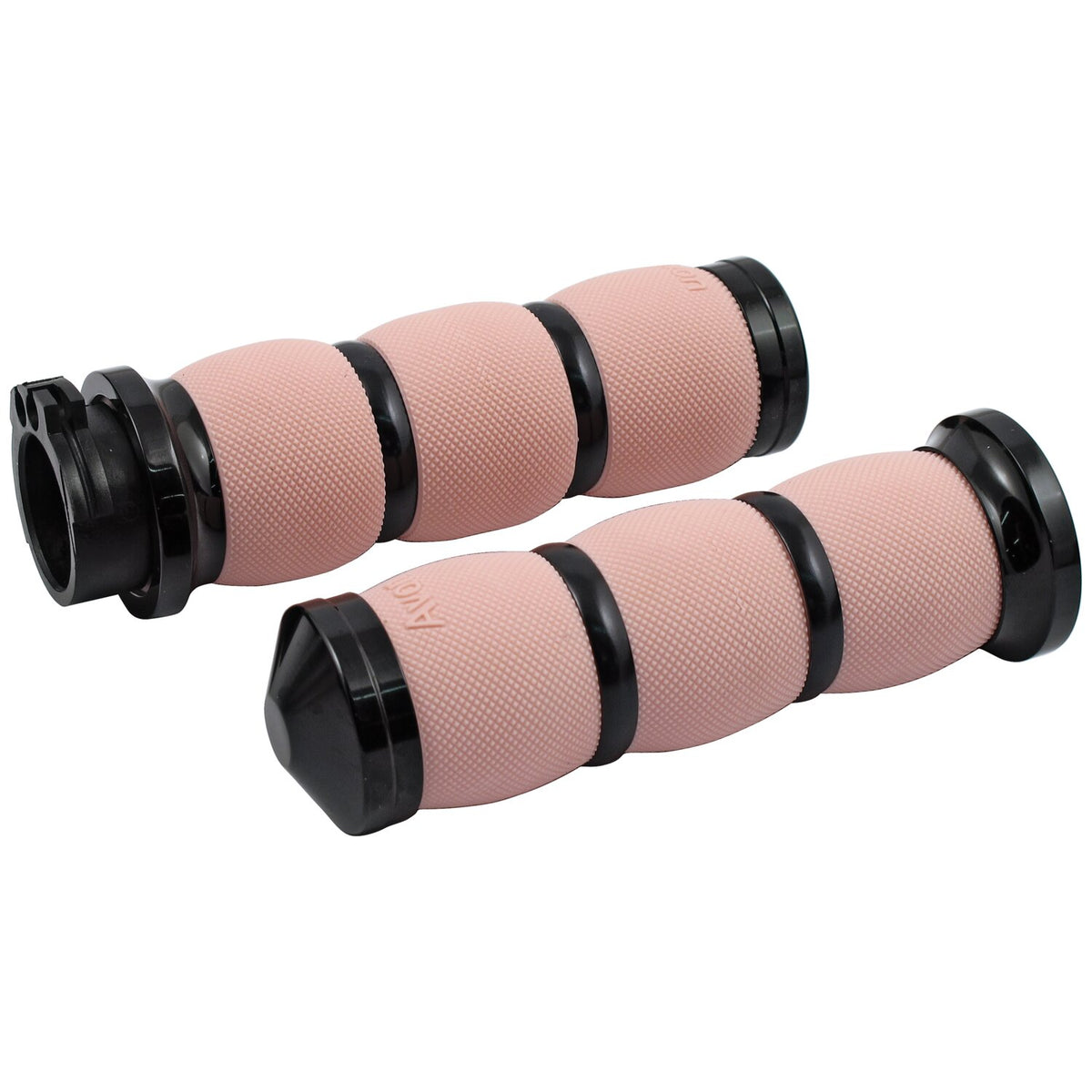 Avon air cushioned grips, black anodized/pink