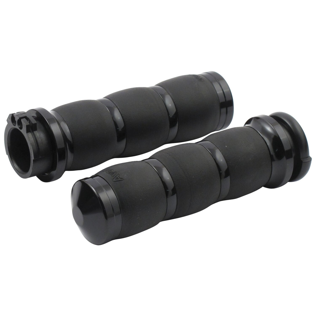 Avon Velvet air cushioned grips, black anodized