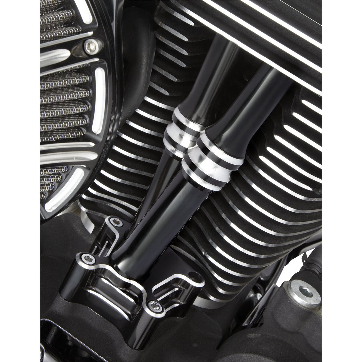 Arlen Ness, TC 10-Gauge pushrod cover set. Black