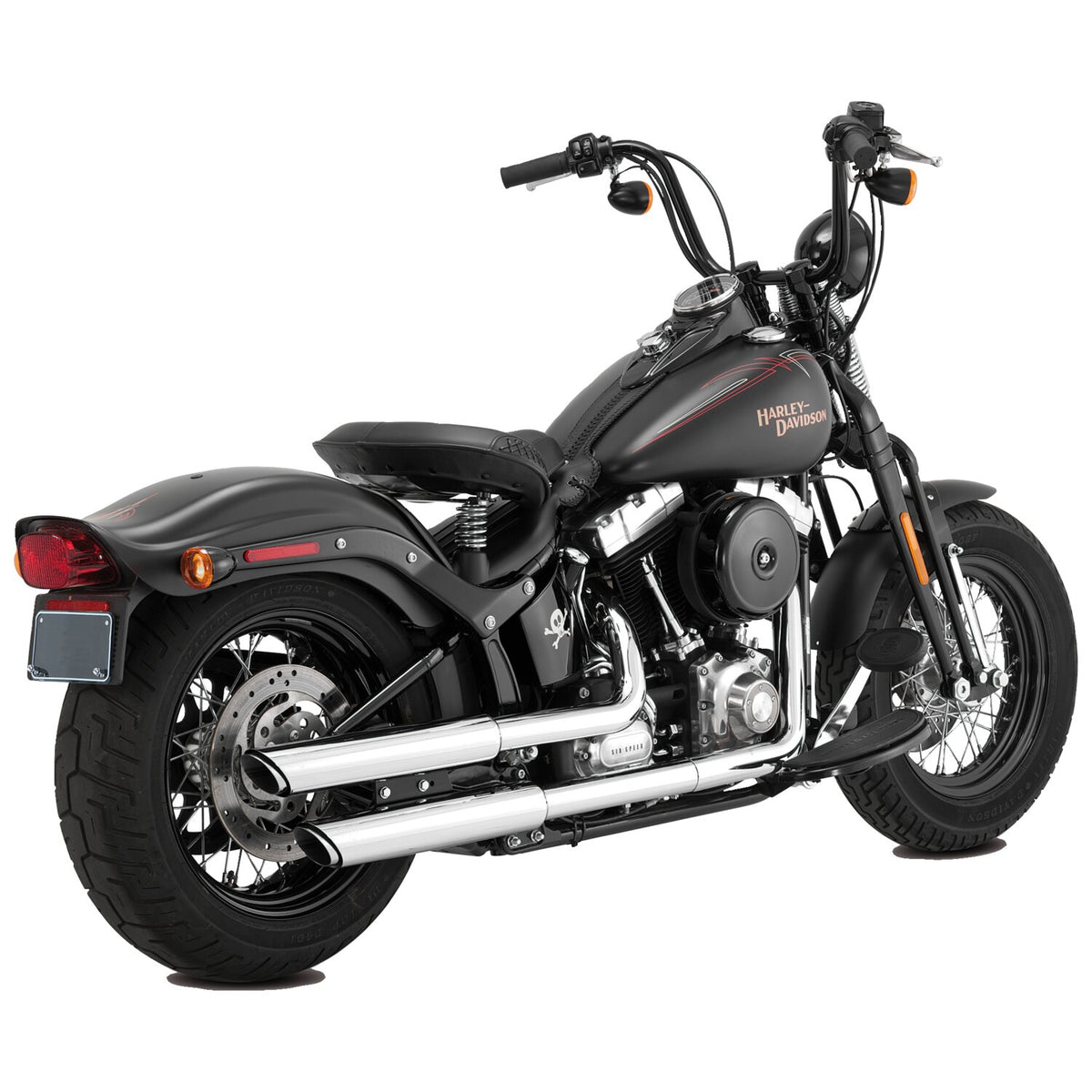Vance & Hines, 3" twin slash slip-on PCX mufflers. chrome