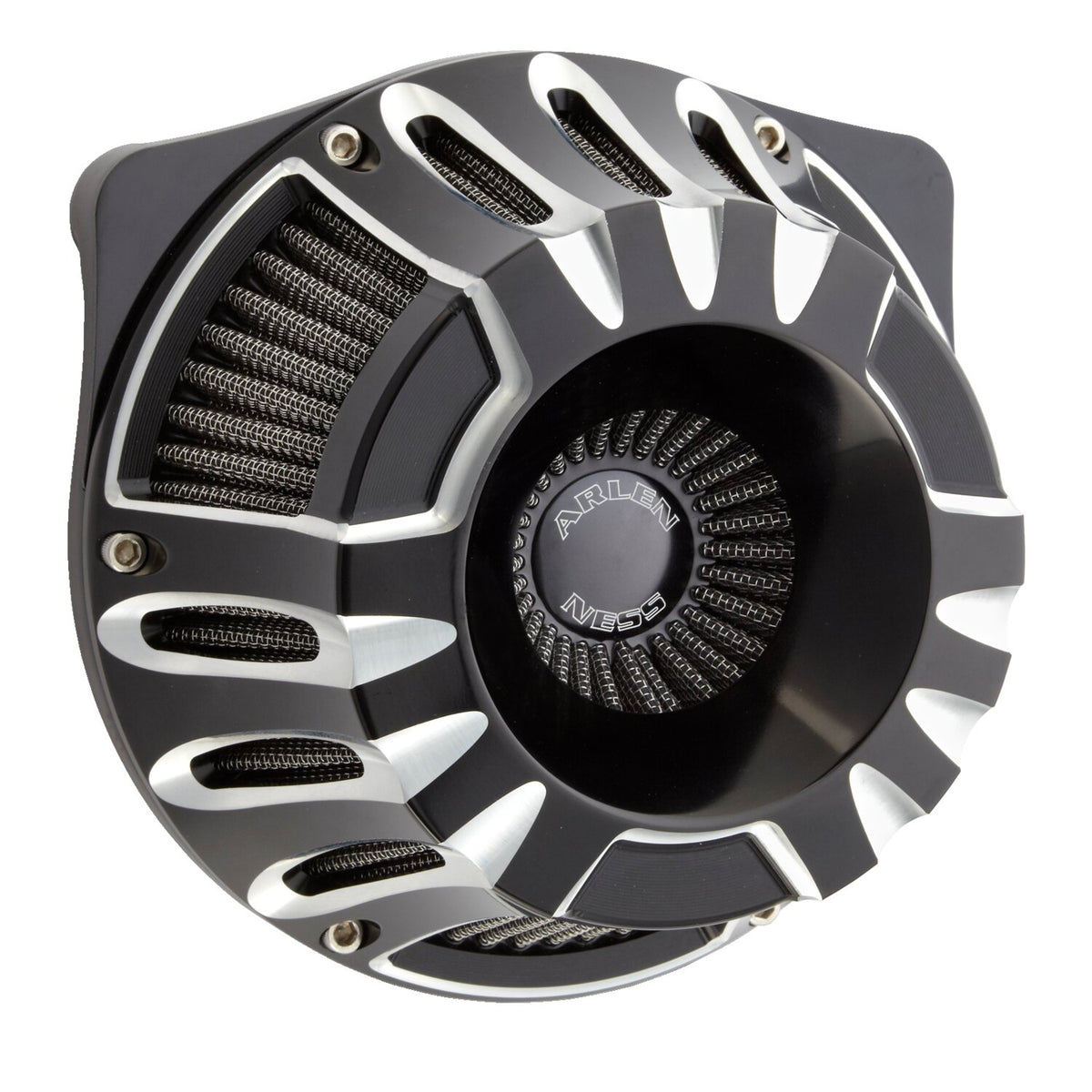 Arlen Ness, inverted air cleaner kit 'Deep Cut'. Black CC