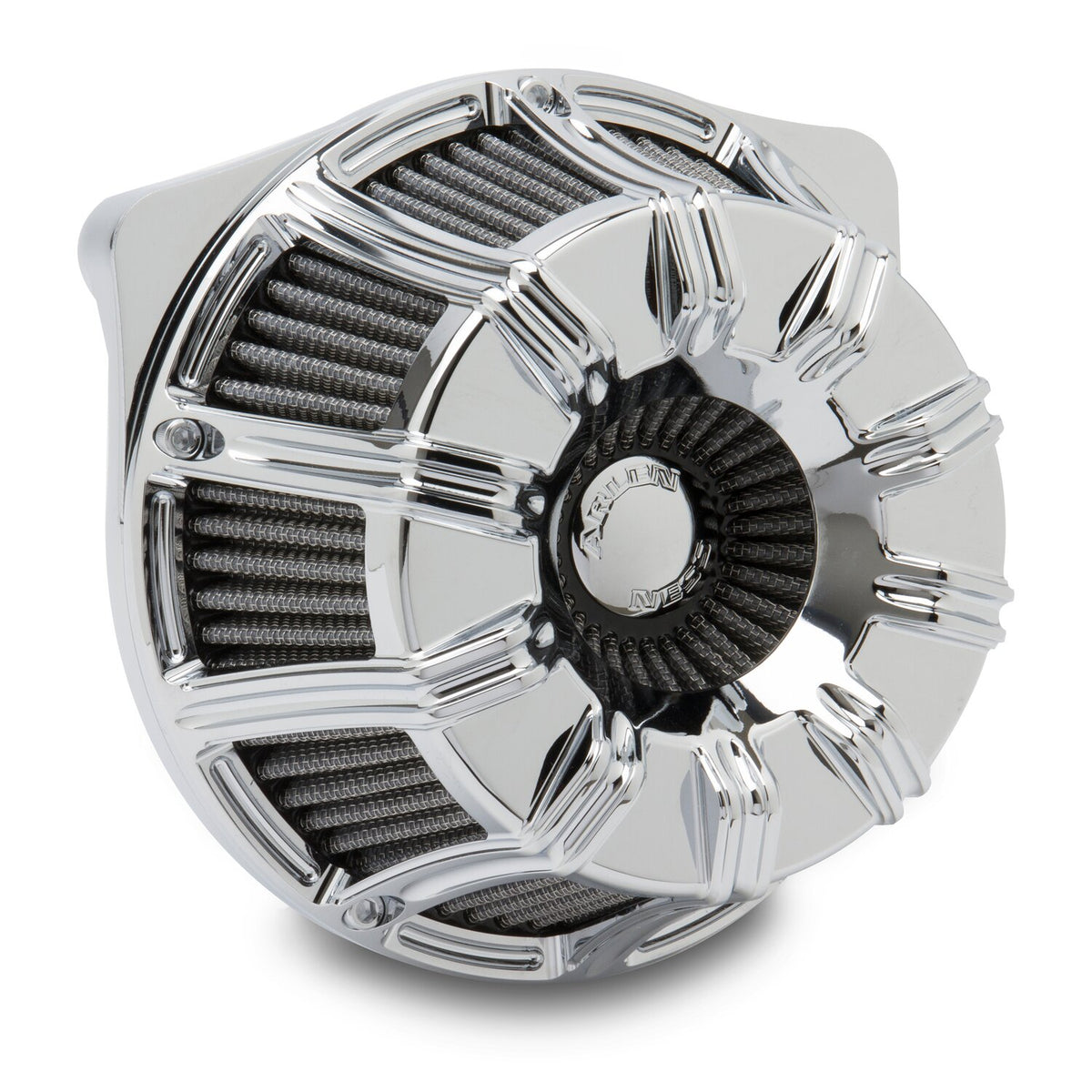 Arlen Ness, inverted air cleaner kit '10-Gauge'. Chrome