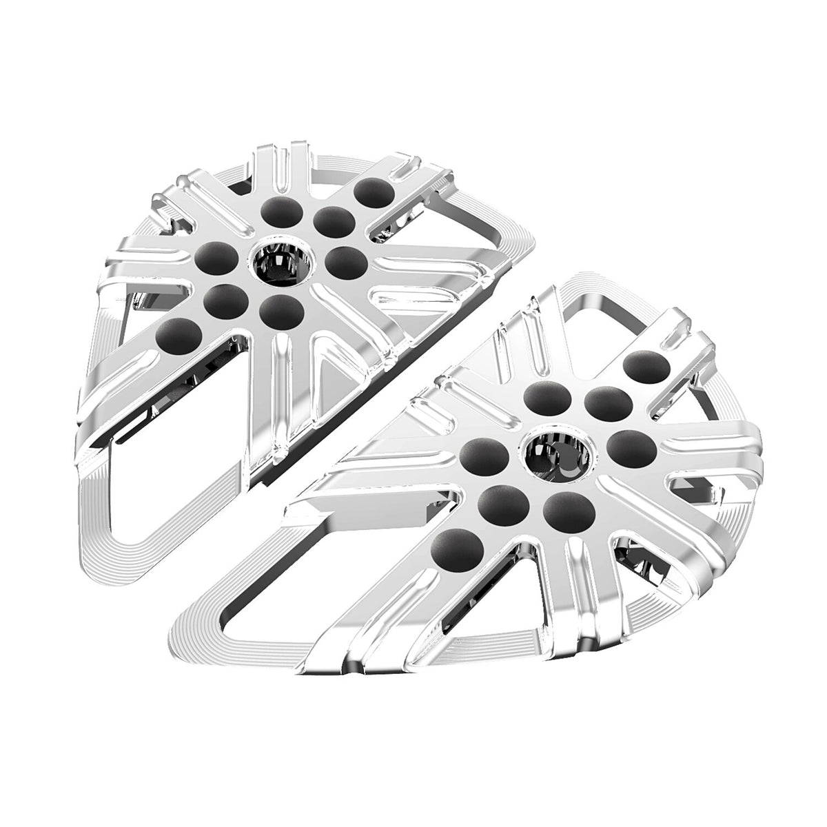 Arlen Ness, 10-Gauge passenger floorboards. Chrome