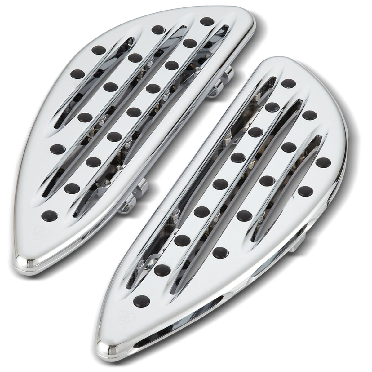 Arlen Ness, 83-17 Deep Cut rider floorboards. Chrome