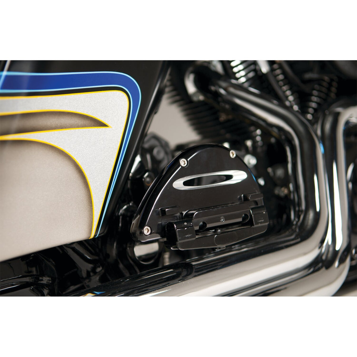 Arlen Ness, Deep Cut passenger floorboards. Black