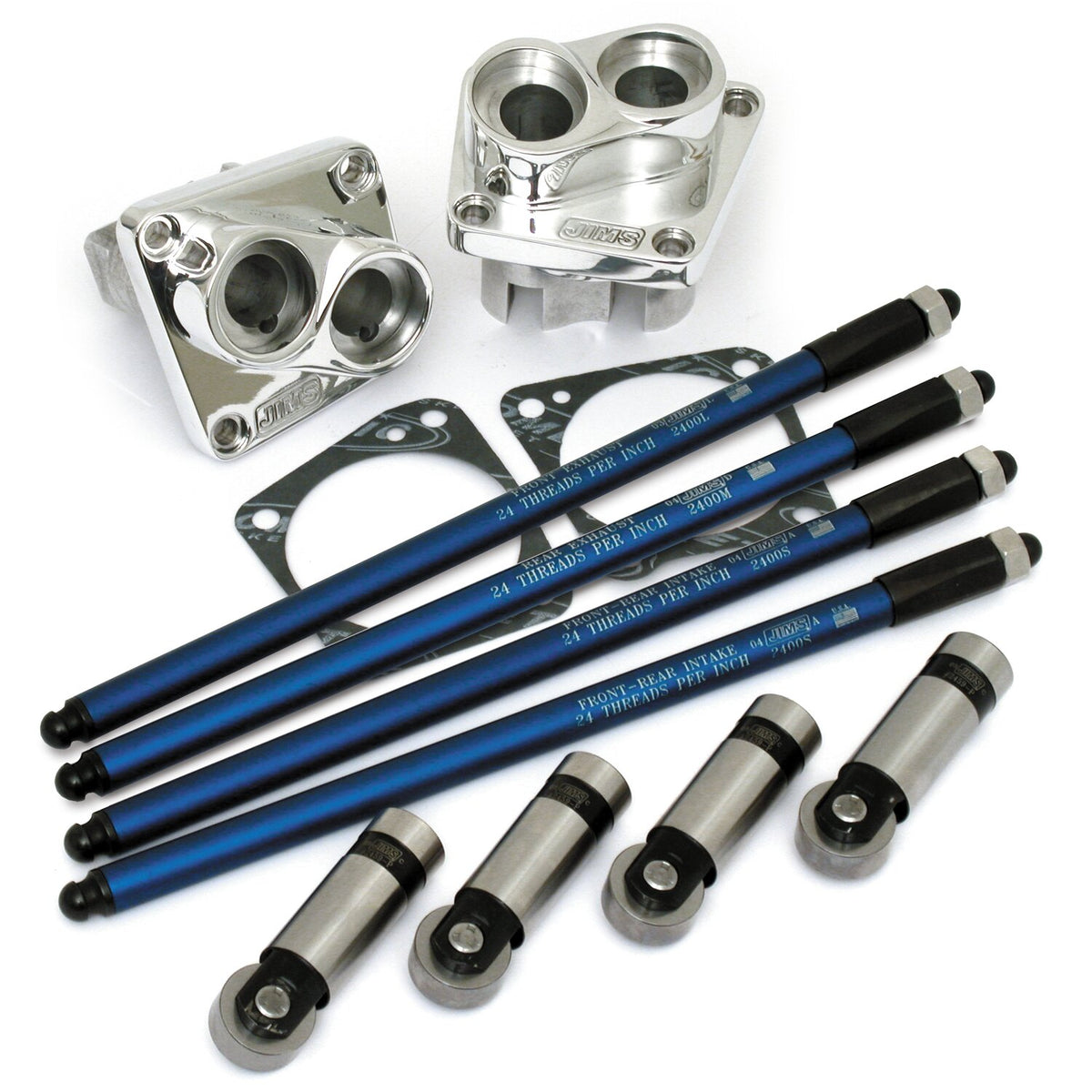 JIMS, Powerglide tappets, blocks & pushrod kit. Chrome