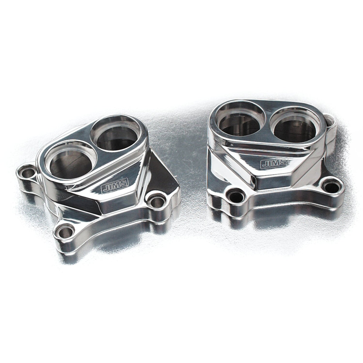 JIMS, Twin Cam billet tappet cover set. Chrome