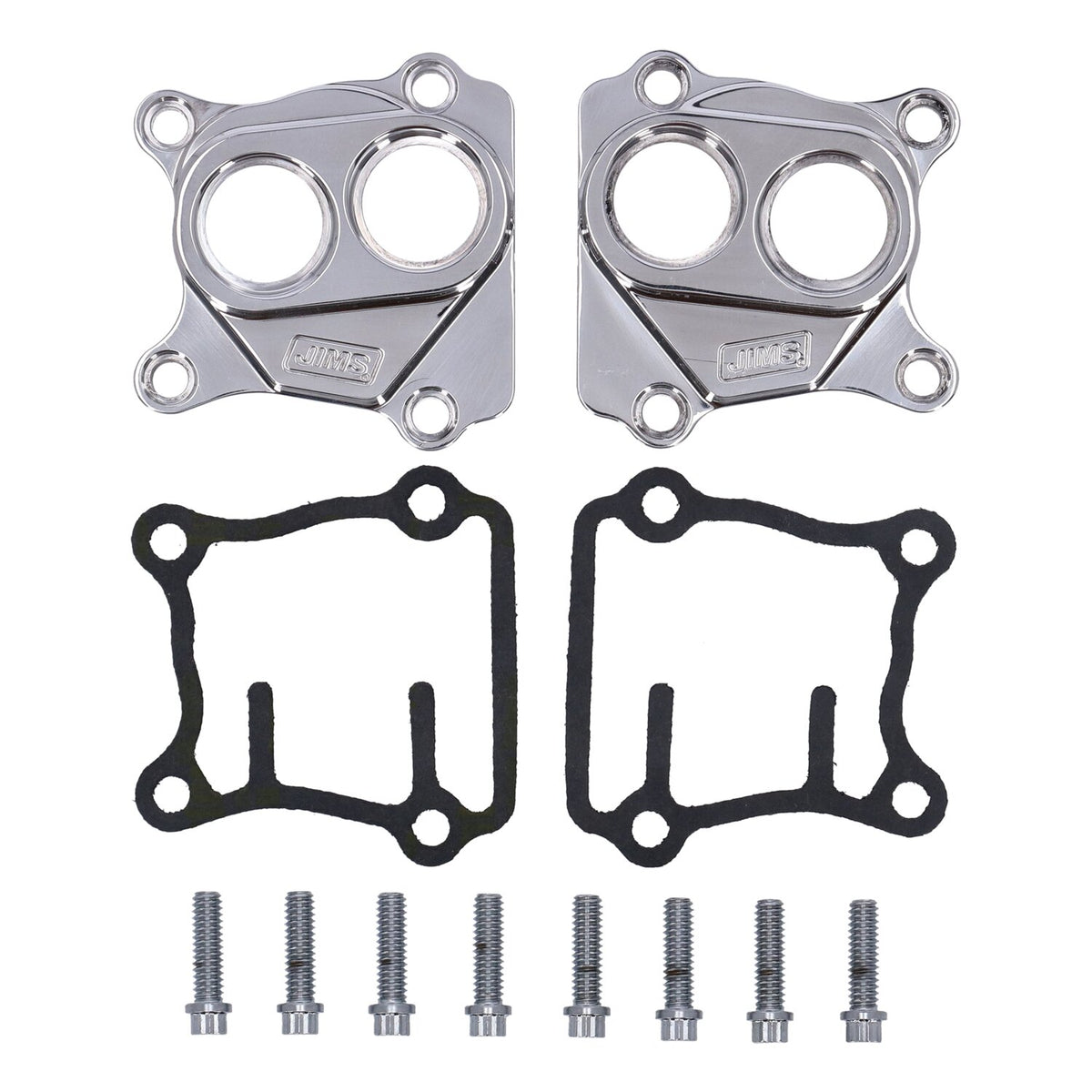 JIMS, Twin Cam billet tappet cover set. Polished