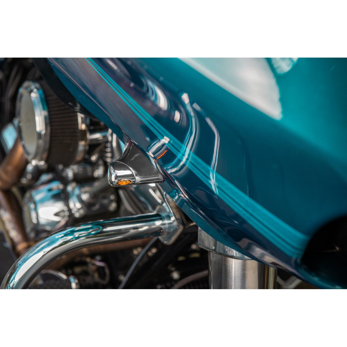 Kodlin, Elypse LED mini front turn signals. DLR. Chrome