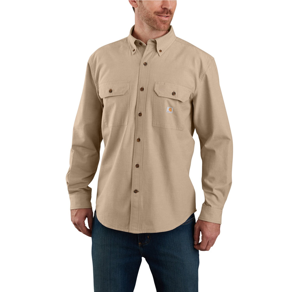 Carhartt Chambray shirt dark tan chambray