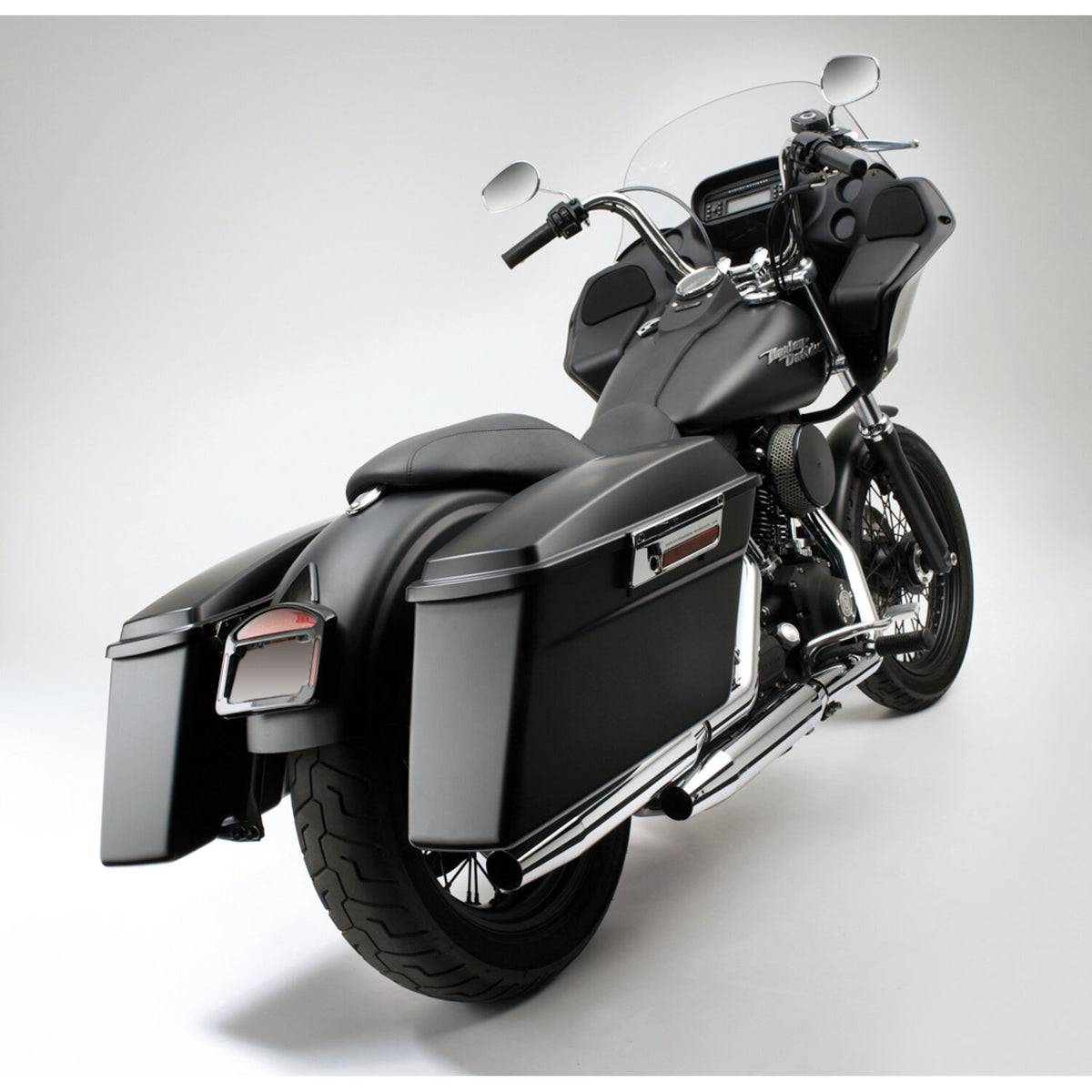 Cycle Visions Dyna bagger tail saddlebag, right side