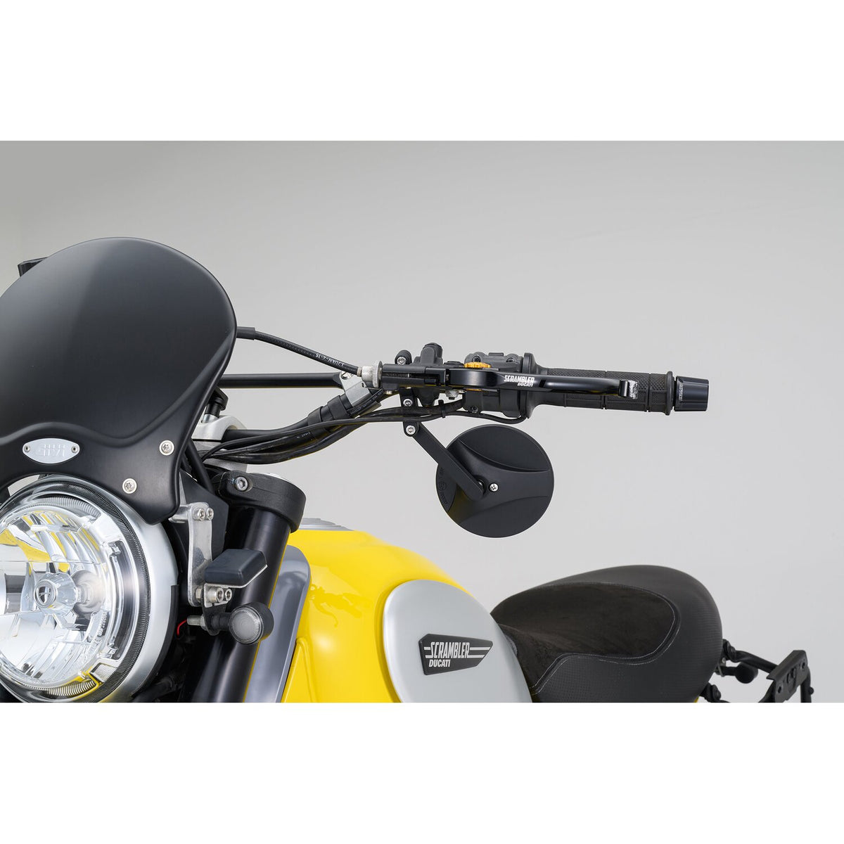 Daytona, clamp-on ABS mirror. 22mm