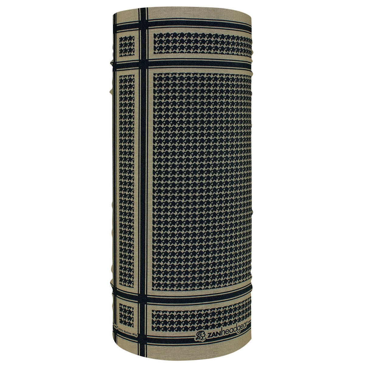 ZANheadgear Motley Tube polyester houndstooth coyote tan