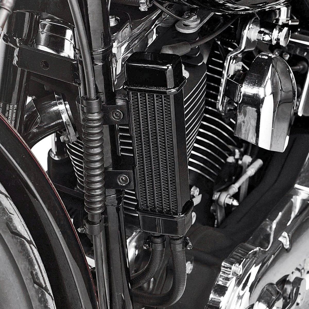 Jagg, oil cooler kit. Vertical mount, 6 row, Slimline