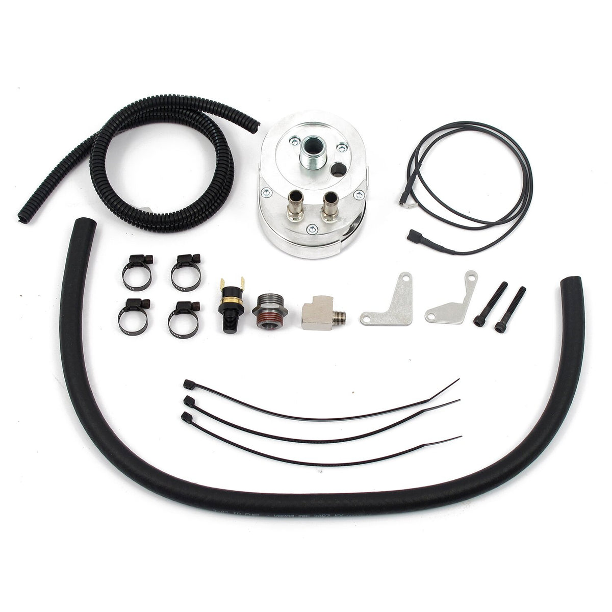 Jagg, oil cooler kit. Low mount - Horizontal - 10 row - Fan