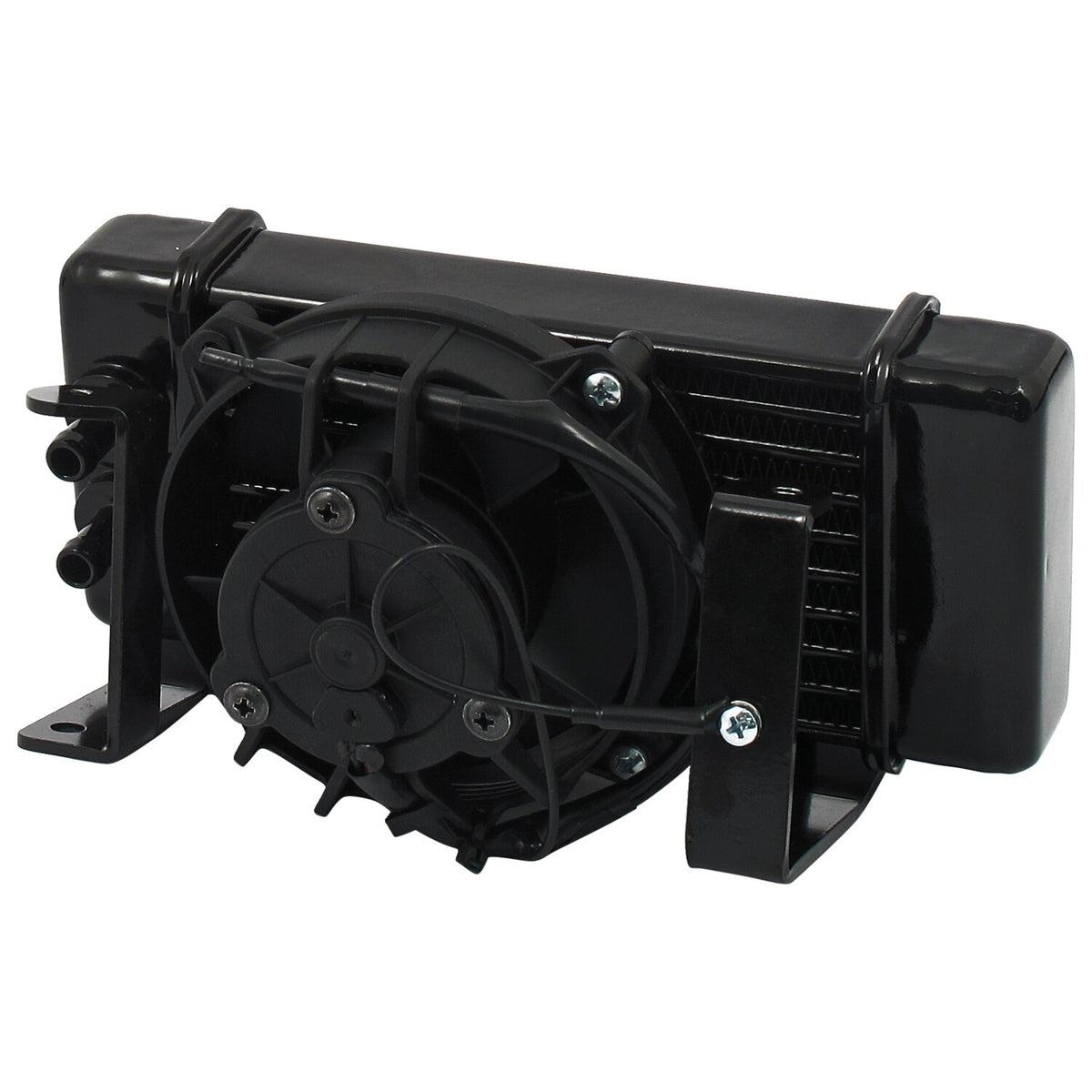 Jagg, oil cooler kit. Low mount - Horizontal - 10 row - Fan