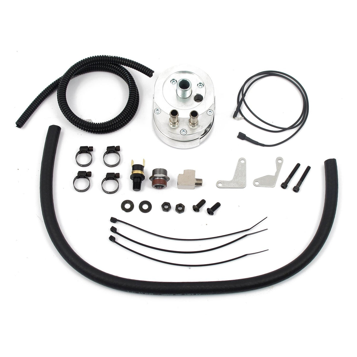 Jagg, oil cooler kit. Low mount - Horizontal - 10 row - Fan