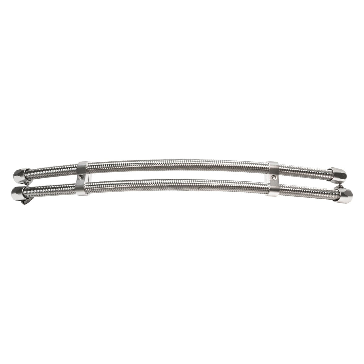 Jagg, braided 3/8" oil hose upgrade kit. Silver