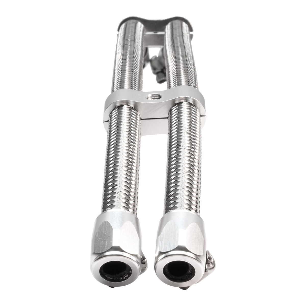 Jagg, braided 3/8" oil hose upgrade kit. Silver