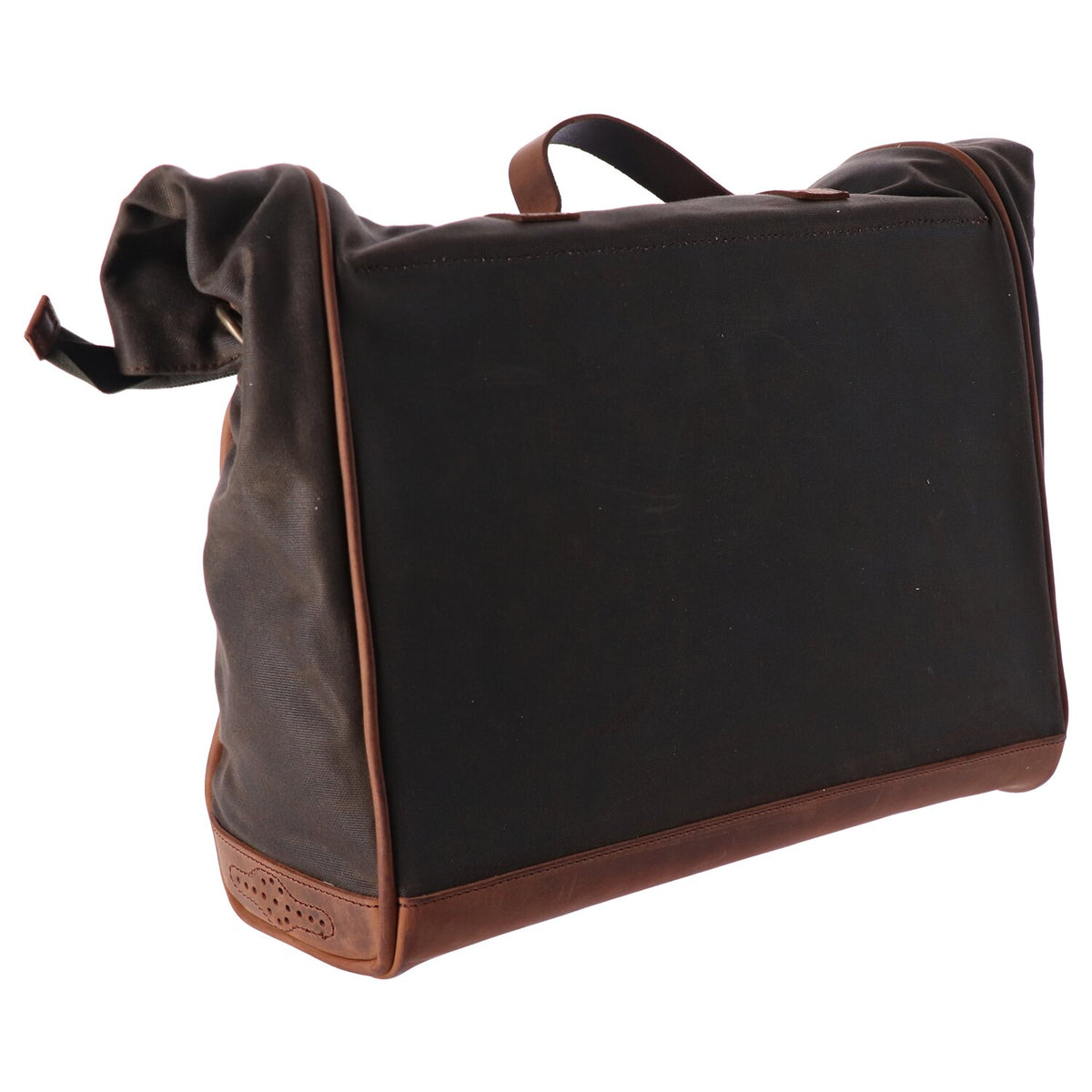 Longride, click-on Old Chopper saddlebag waxed cotton. Khaki