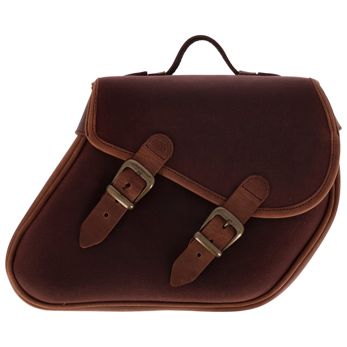 Longride, waxed cotton saddlebags. Brown