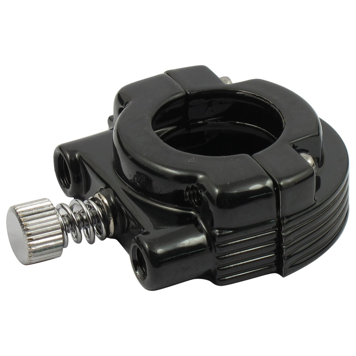Throttle clamp set, dual cable. Black