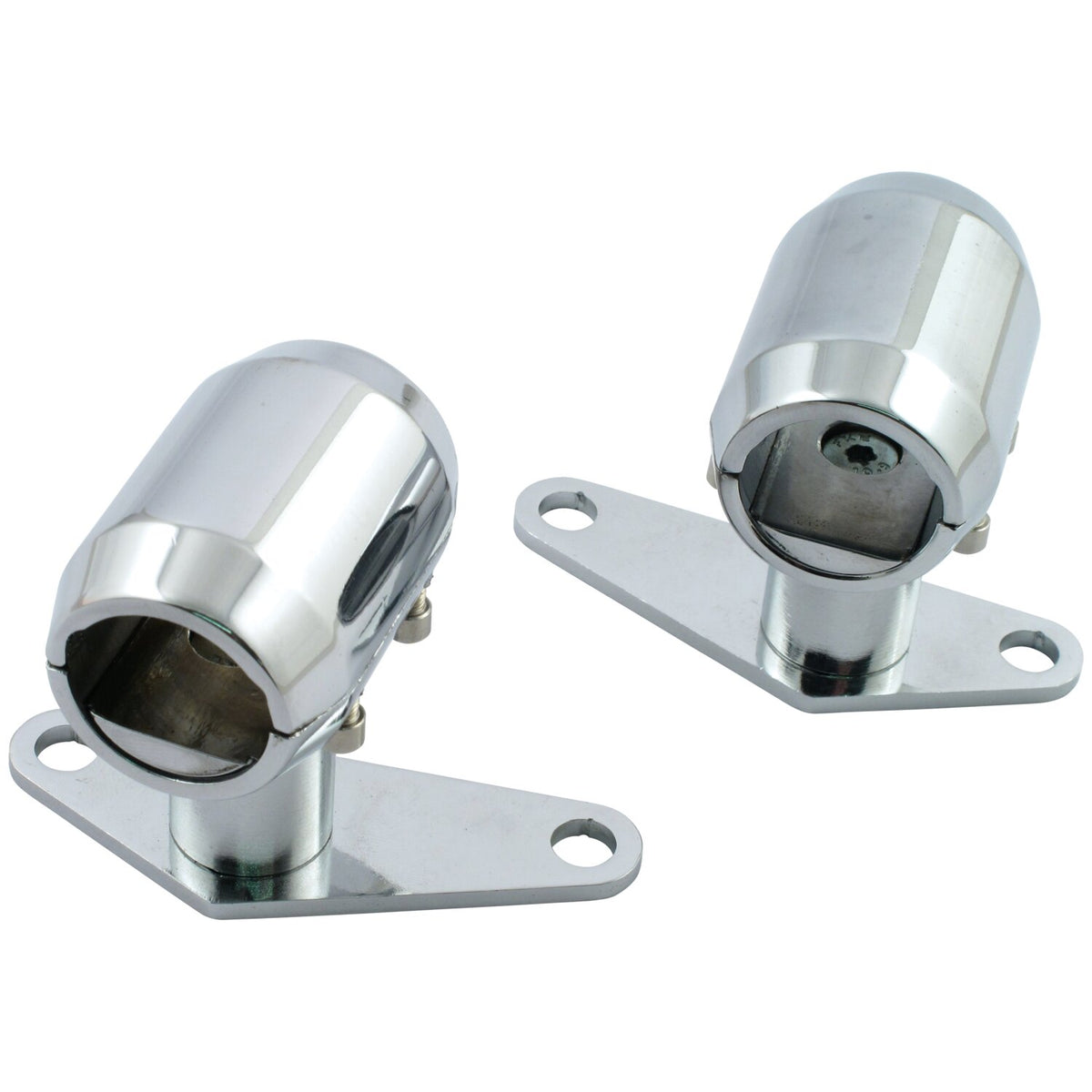 Springer custom fender mount set. .950" I.D. Chrome