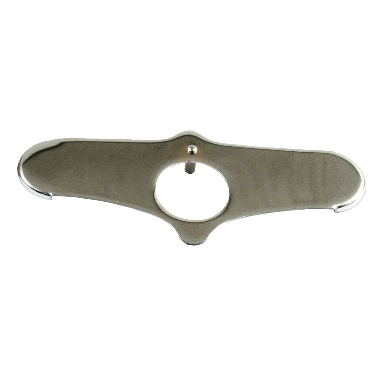 Lockplate, negative offset Springer fork stem nut. Chrome