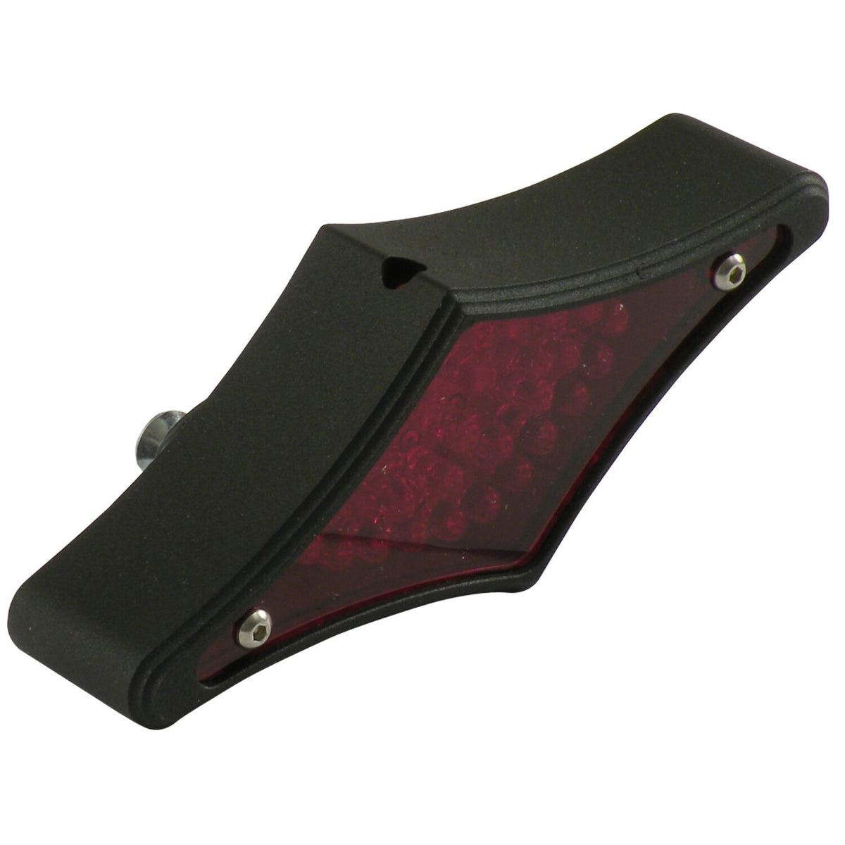 Flat-lens diamond LED taillight. Black