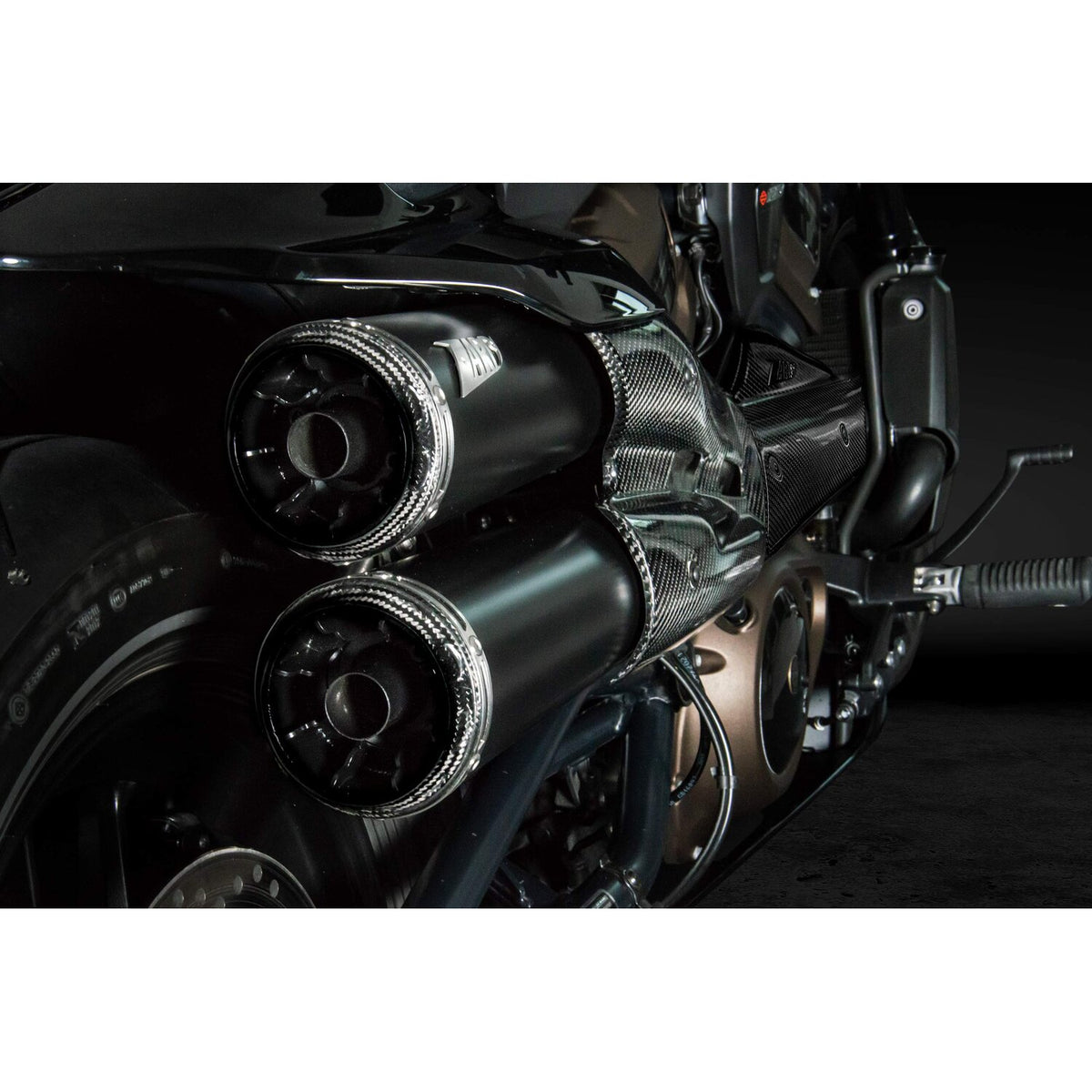 Zard, Sportster S Top Gun exhaust system. Matte black