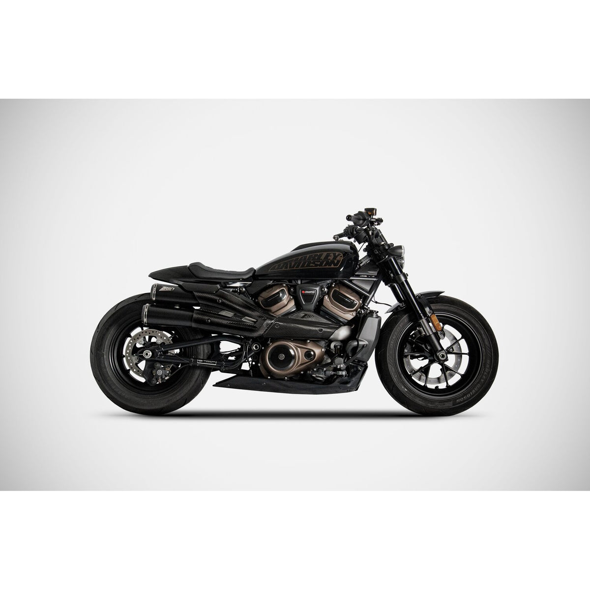 Zard, Sportster S Top Gun exhaust system. Matte black