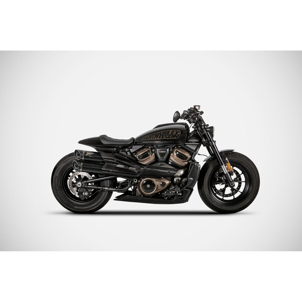 Zard, Sportster S GT exhaust system. Matte black