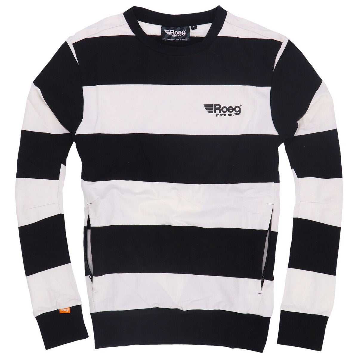 Roeg Shawn stripe sweatshirt off-white/black