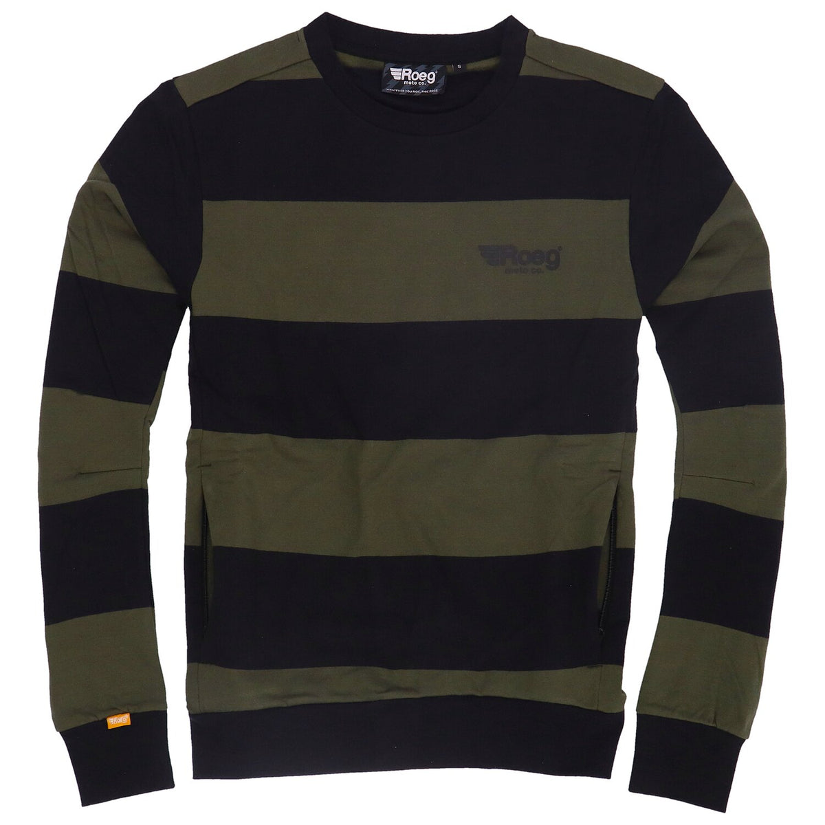 Roeg Shawn stripe sweatshirt army/black