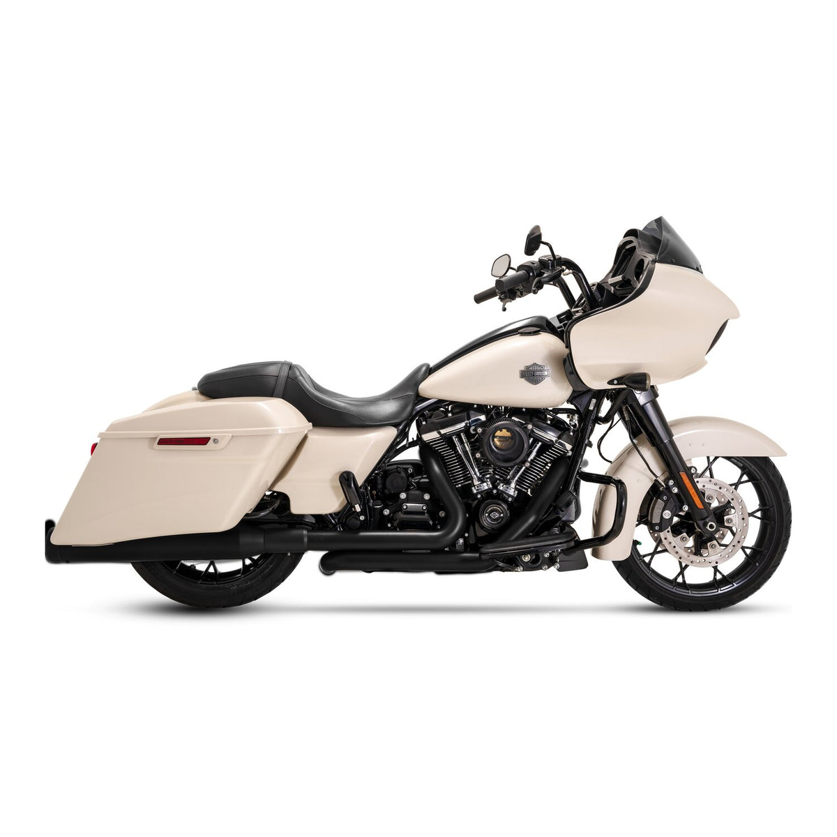 Vance & Hines, PCX dresser duals crossover headers. Black