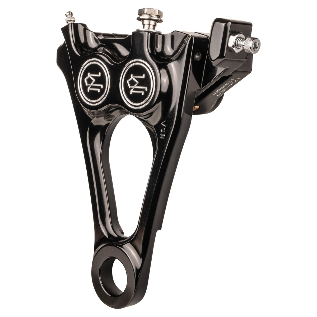 PM, 4-piston one-piece caliper/bracket, rear. Black CC