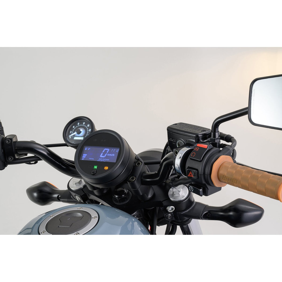 Daytona, dual button speedo handlebar switch. Chrome