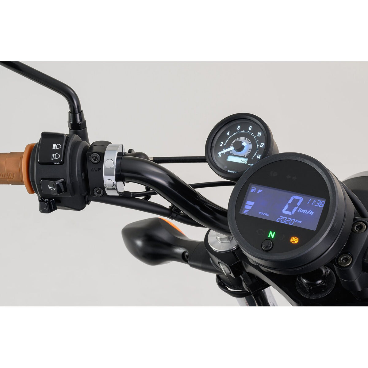 Daytona, dual button speedo handlebar switch. Chrome