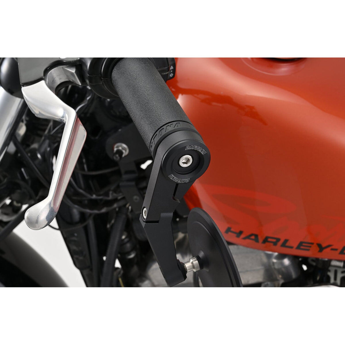 Daytona, bar end mirror adaptor set. Black