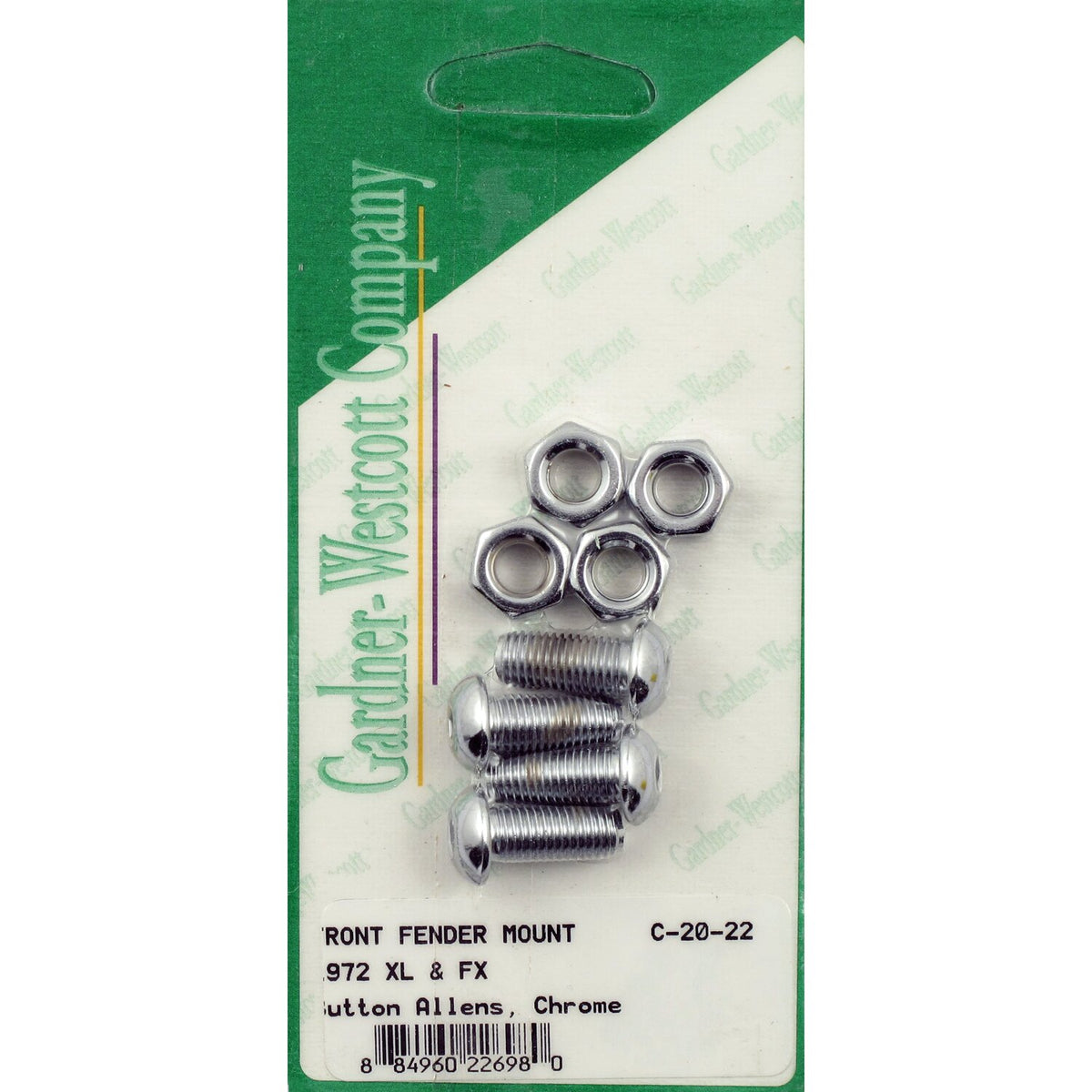 GW, front fender mount kit. Chrome
