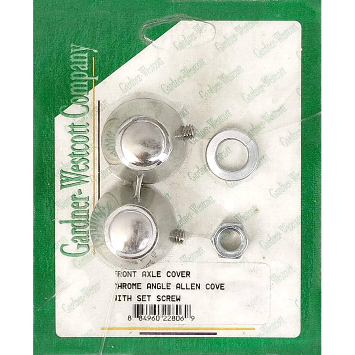 Front axle allen covers kit. Chrome