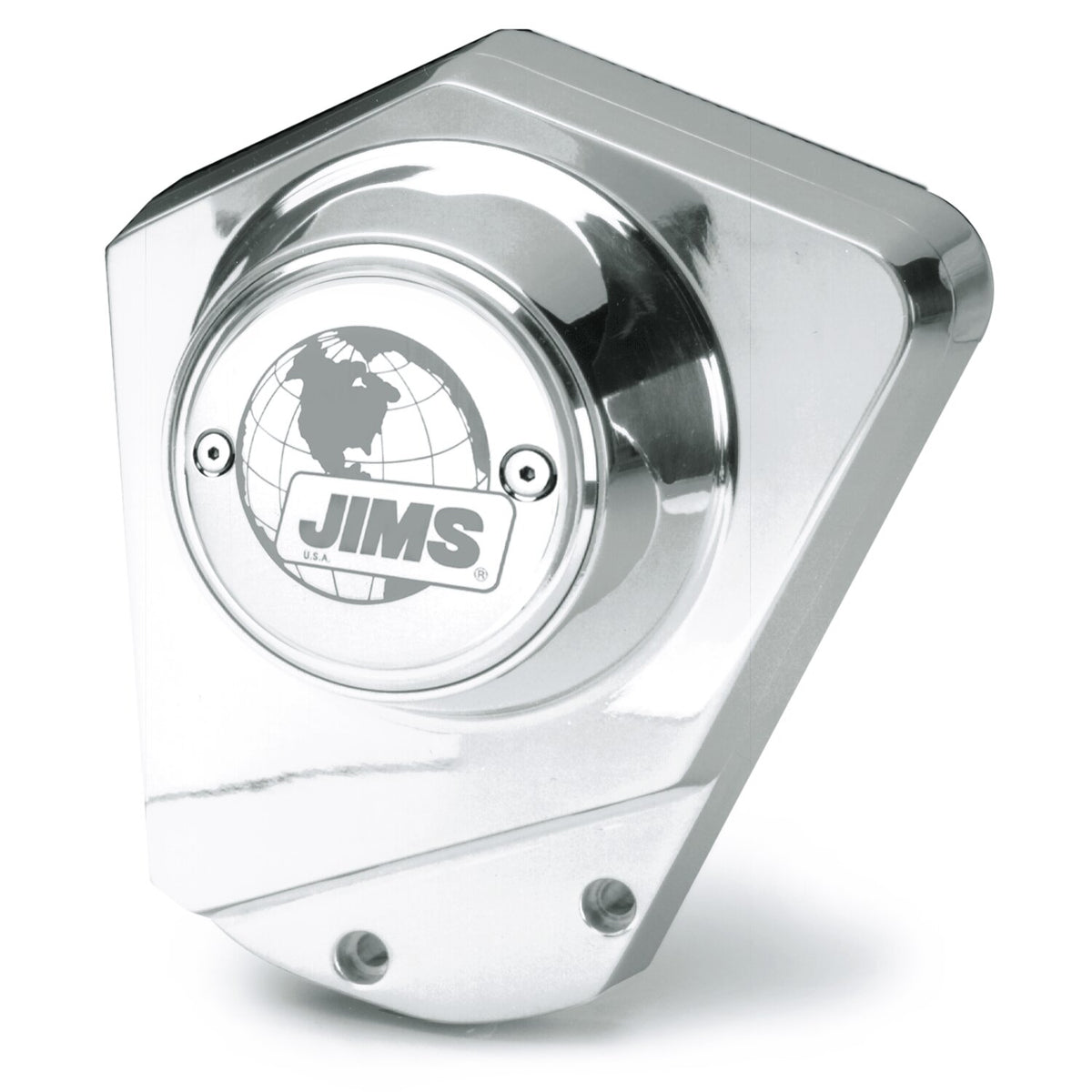JIMS, 'A Cut Above' billet cam cover L73-92 B.T. Chrome
