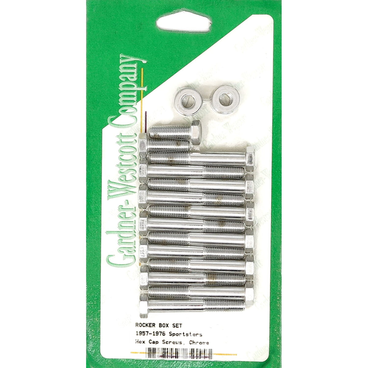 GW, Sportster rocker box bolt kit. Hex, chrome