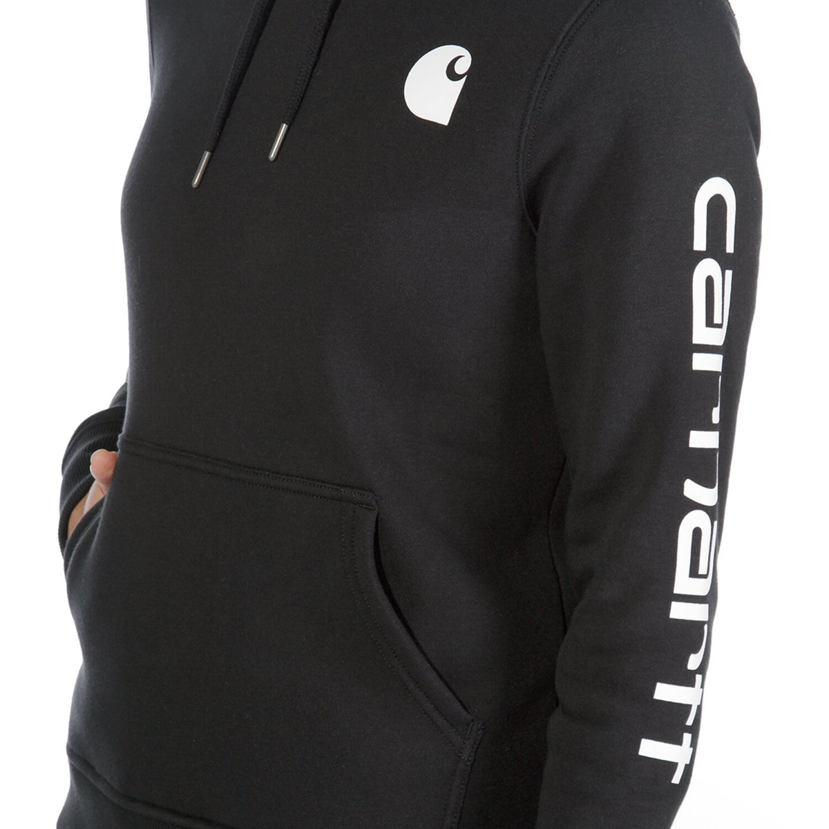 Carhartt Logo Sleeve female hoodie black